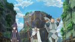 Die gesamte Gruppe. Von links nach rechts: Akatsuki, Shiroe und Naotsugu